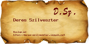 Deres Szilveszter névjegykártya