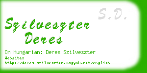 szilveszter deres business card